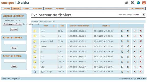 Pages et contenus du site Login.png